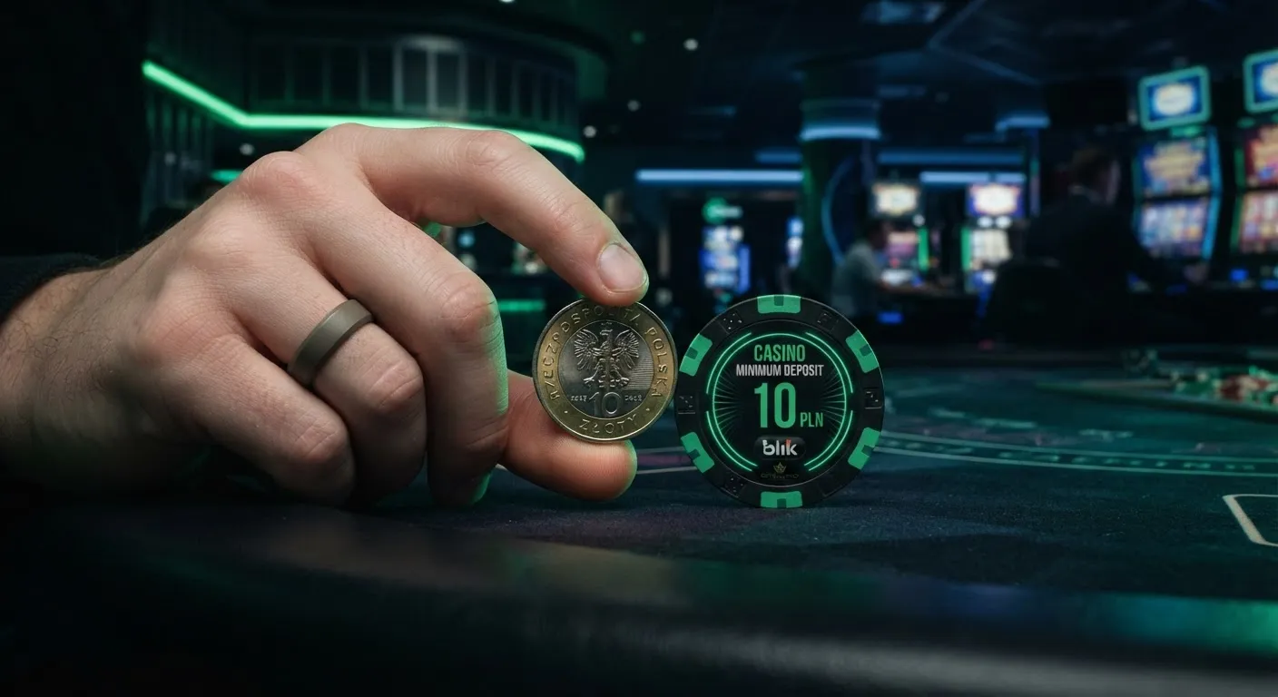 Symbol niskiego depozytu 10 zł w kasynie